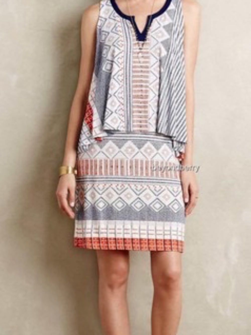 Anthropologie Layered Davina Dress by Maeve Size S  Sundress